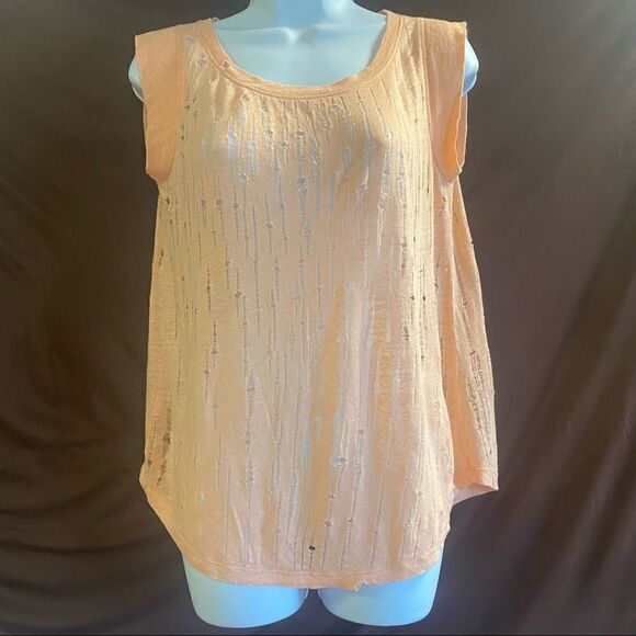 Alternative Earth Solid Pink Salmon Sleeveless Tank Top Size S - Picture 10 of 10